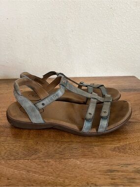 Taos Trophy 2  Teal Leather Sandals Size 10